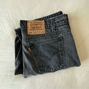 Vintage Levi’s 550 Men’s 90’s Black Distressed W36 L32 Orange Tab Worn In Unisex